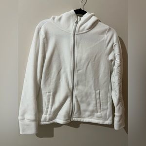 White Calvin Klein Performance zip-up jacket